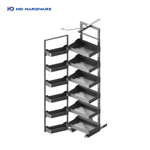 HD Magic <strong>Corner</strong> Accessory Pantry <strong>Unit</strong> 4 5 6 Layers Pull Out Sliding Wire Larder Basket Kitchen Storage Pull Out Basket - Product Image 2