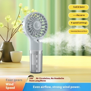 Siêu dài tuổi thọ pin mini cầm tay gió USB sạc với 4 phun chế độ, mạnh mẽ lực lượng fan hâm mộ, máy tính để bàn và cầm tay fan hâm mộ - Product Image 5