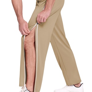 Pantalon de survêtement décontracté pour homme, taille mi-haute, coupe ample, avec poches, design détachable, fermetures éclair latérales et boutons-pression, idéal après une intervention chirurgicale - Product Image 6
