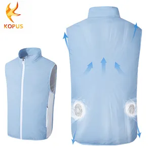 Nieuw Ontwerp Oplaadbare Lucht Voorwaardelijk Koelvest Zomer Koelkleding Fan Vest