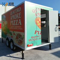Remorque à pizza pour la vente de nourriture de rue, camion de restauration mobile, remorque à pizza personnalisée avec équipement de cuisine complet, remorque alimentaire d'extérieur