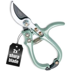 Sécateurs modernes à lame coupante en acier au carbone, légers, couleur sauge, pour la taille des branches - Product Image 1