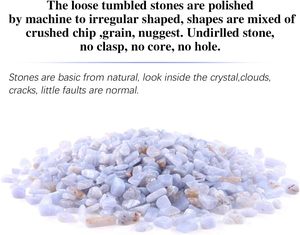 ALIZA AGATE EXPORTS Natural Angelite <b>Crystal</b> <b>Chips</b> Polished Gemstones Irregular Shape Decorative for Chakra Feng Shui Home Decor - Product Image 4