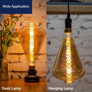 Lampadine Vintage a Led Oversize ST164 <span class=keywords><strong>Dimmer</strong></span> a spirale 2200K <span class=keywords><strong>lampadina</strong></span> gigante a filamento morbido <span class=keywords><strong>lampadina</strong></span> a Led speciale - Product Image 6