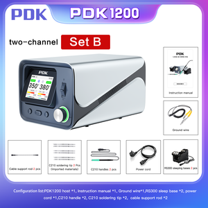 I2C PDK1200 300W ad alta potenza a doppio canale intelligente stazione di saldatura di riparazione del telefono cellulare per la riparazione di Rework per <span class=keywords><strong>BGA</strong></span> - Product Image 5
