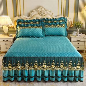 K1230 Sábana Ajustable de Algodón Floral Ecológica de 300 Hilos con Encaje para Boda y Regalo de Inauguración, Cubrecama con Volantes - Product Image 5