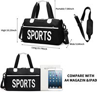Sacs fourre-tout de gymnastique de sport rose Oxford imperméables avec poche et compartiment à chaussures sac de voyage à une épaule léger