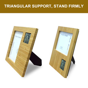 Bambú Digital Escritorio Marco <span class=keywords><strong>de</strong></span> fotos <span class=keywords><strong>de</strong></span> madera Panel <span class=keywords><strong>Reloj</strong></span> <span class=keywords><strong>de</strong></span> <span class=keywords><strong>mesa</strong></span> con marco <span class=keywords><strong>de</strong></span> fotos - Product Image 5