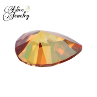 Belle pierre précieuse en vrac de laboratoire, forme poire, grenat et moissanite, cabochon goutte d'eau, effet de couleur, certifiée par une tierce partie, qualité usine