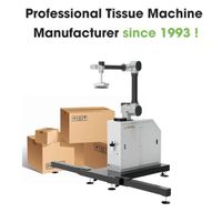 Machine d'emballage robotisée automatique avec moteur PLC pour le palettisation de mouchoirs en papier doux, de serviettes en papier, de rouleaux de papier et de boissons collaboratifs