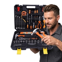 Ensemble d'outils à main en acier au carbone à usage général, 25 pièces, avec étui rigide, fourniture directe d'usine OEM, kit d'outils de haute qualité pour projets de bricolage