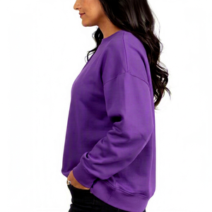 Suéter Básico de Cuello Redondo para Hombre y Mujer, 100% Algodón Francés, Sudadera Cómoda e Informal - Product Image 4