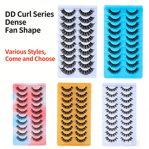 Cils artificiels russes style européen et américain, courbure DD, 10 paires, épais et naturels, fourniture directe usine - Product Image 4
