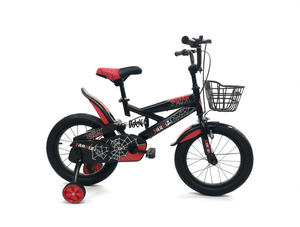 Bicicletta per bambini da 12 pollici con rotelle per bambini da 2 a 4 anni, telaio in metallo, design a tema ragno - Product Image 1