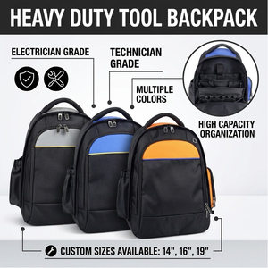 Custom 14 16 19 Inch Heavy Duty Electrician Technician Small <b>Tool</b> Backpack With Multiple Colors - Product Image 2