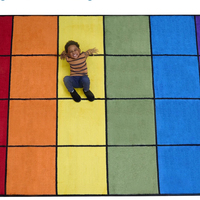 Tapis de sol de luxe pour bébé, blocs de construction de designer, tapis de sol durable personnalisé imprimé pour enfants, tapis de jeu pour enfants