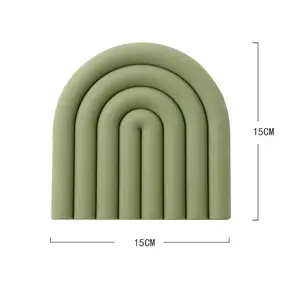 แผ่นรองจานซิลิโคนยางซิลิโคนสำหรับวางหม้อที่รองแก้วทนความร้อนในครัว