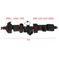 Ceinture tactique de sécurité multifonctionnelle TONMO de haute qualité 10 en 1, ensembles de pochettes pour holster de pistolet, kit utilitaire, ceinture de service pour hommes