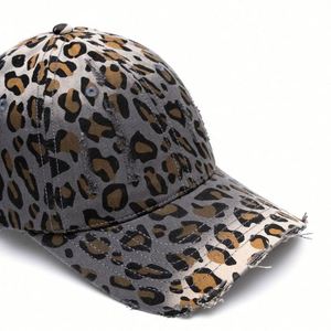 Vintage Leopard Baseball Cap Worn Out Distressed Dad <b>Hat</b> Women Men Sun Sports Cap <b>Hat</b> - Product Image 3