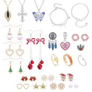 2025 nuevas mujeres DIY moda 24 calendario cuenta regresiva pulsera collar pendientes anillo aleación sorpresa caja de regalo para Navidad Adviento - Product Image 5