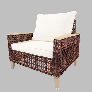 5-seats mây phòng chờ ăn ngoài trời sofa đặt bàn ngoài trời và ghế nhóm chỗ ngồi với đệm - Product Image 3