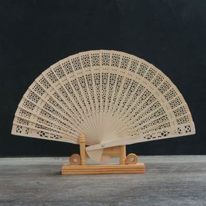 Abanico Plegable de Madera Grabado - Recuerdo Personalizado para Fiestas y Bodas, Decoración Portátil - Product Image 2