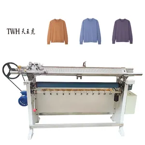 Machine à tricoter plate semi-automatique pour ordinateur 6 couleurs industrie du tricot Machine à tricoter plate manuelle