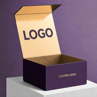 Scatola Regalo Magnetica Nera Personalizzata a Forma di Libro, Confezione Rigida Pieghevole in Cartone con Logo, Scatole di Lusso in Carta per Regali