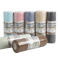 Rouleau de chiffons microfibres multi-usages absorbants et jetables pour voiture et cuisine