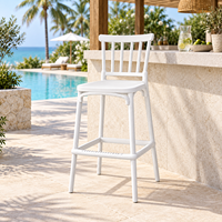 Tabouret de bar moderne en plastique PP Jietuo pour salon et usage commercial, durable, écologique, disponible en plusieurs couleurs