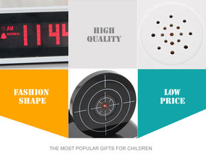 การออกแบบใหม่ขี้เกียจตื่นขึ้นมานาฬิกาปืนยิงเป้าหมายพระอาทิตย์ขึ้นนาฬิกาปลุกสำหรับขาย - Product Image 5