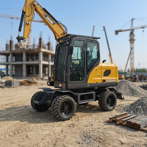 Pelle mobile sur roues polyvalente à haut rendement 8,5 tonnes 0,35 m³ XE85WG, puissance 48 kW, équipement de construction - Product Image 1
