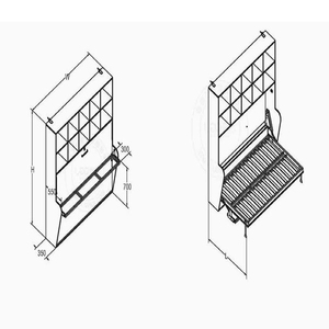 Fabbrica Diretta portatile risparmio di Spazio Orizzontale wallbed con appeso desk & piedini regolabili nascosta per la camera da letto soggiorno - Product Image 3