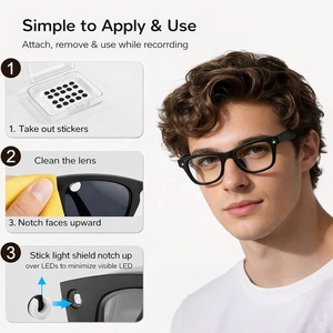 20 Pegatinas Bloqueadoras de Luz LED para Gafas Inteligentes <span class=keywords><strong>RayBan</strong></span> Meta Wayfarer/Skyler/Headliner, Cubierta Adhesiva para Bloquear la Luz LED de la Cámara - Product Image 3