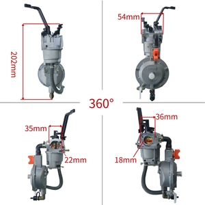 Hiệu suất cao 3kw-5kw <span class=keywords><strong>2</strong></span>.4-9HP LPG ng nhiên liệu kép hon da 168f 170f GX160 GX200 gx270 eg4000 động cơ khí máy phát điện bộ chế hòa khí - Product Image 2