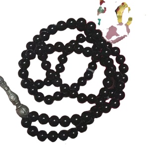 Nouveauté 2022, vente chaude, chapelets islamiques Kuka, chapelets de prière, accessoires musulmans, 99 perles, 8 mm, chapelet en agate, bleu mer - Product Image 1