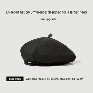 Women's Black Visor <b>Beret</b> - Soft Octagonal Painter Cap Hat Spring Autumn Fashion and Stylish Daily Wear for Women - Product Image 2