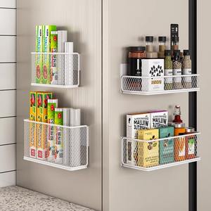 Organisateur magnétique pour réfrigérateur, en métal, sans perçage, étagère de rangement, hauteur réglable pour la <span class=keywords><strong>porte</strong></span> du réfrigérateur, utilisation en cuisine - Product Image 1