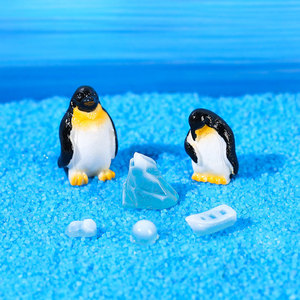 Adornos de Pingüinos en Miniatura de Resina, Set de Hockey sobre Hielo, Decoraciones para Peceras, Accesorios Pequeños para Acuarios - Product Image 3