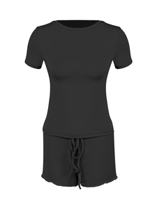 Nouveau T-shirt <span class=keywords><strong>d</strong></span>écontracté pour <span class=keywords><strong>femme</strong></span>, coupe ajustée, col rond, manches courtes, collection <span class=keywords><strong>été</strong></span> 2026 - Product Image 6