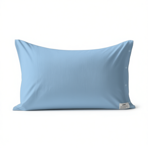 Funda de almohada 100% algodón azul claro tamaño francés 65x65cm - Product Image 3