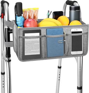 Air Plane ultra Small Lightweight Portable Easy Folding Aluminum Walker <b>Rollator</b> with Seat <b>Rollator</b> Walker with Sideway Bag - Product Image 1