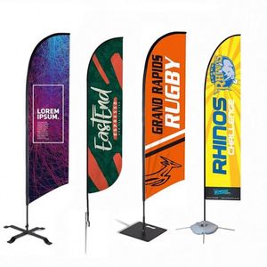 Factory Wholesale Digital Printed Vivid Color 100% Polyester Feather <b>Flags</b> Custom for Advertising - Product Image 5