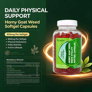 Horny Goat Weed Extra 800mg Capsules molles 90 pièces Endurance physique et énergie quotidienne Complément naturel de vitalité masculine OEM - Product Image 6