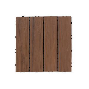 Dalles <span class=keywords><strong>de</strong></span> terrasse en WPC à emboîtement DIY 300x300mm pour revêtement <span class=keywords><strong>de</strong></span> sol extérieur - Product Image 3