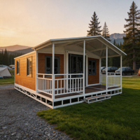Casa Contenedor Expandible de Lujo con Paneles Sándwich Aislantes, Apartamento Modular Moderno de Doble Ala para Uso en Villas