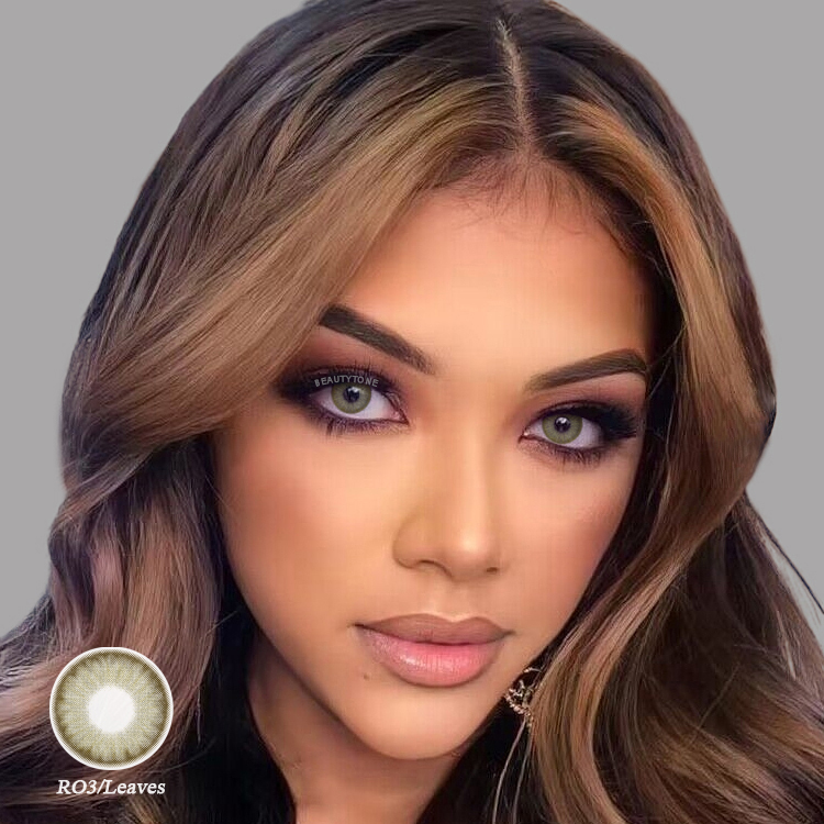 Контактные линзы BeautyTone с зелеными листьями розмарина, импортные косметические мягкие контактные линзы для продажи