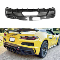 Nouvel arrivage : Diffuseur arrière en fibre de carbone style PM pour Corvette C8 Stingray Coupé Z51 Z06, lèvre de pare-chocs arrière