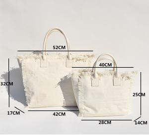 Borsa di tela di lusso personalizzata borsa da donna costosa con nappe con bordo sfrangiato all'ingrosso borsa da donna Casual - Product Image 2