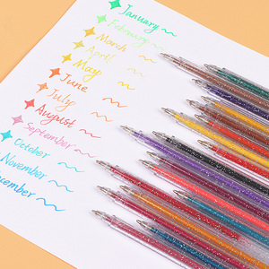 Bolígrafos de Gel con Purpurina Surtidos de Plástico a Precio de Fábrica para Mejorar la Caligrafía, Decoración de Diarios y Proyectos de Manualidades - Product Image 5